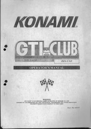 gti club deluxe operation manual|konami|games|.webp