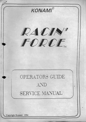 racin force guide service manual|konami|games|.webp