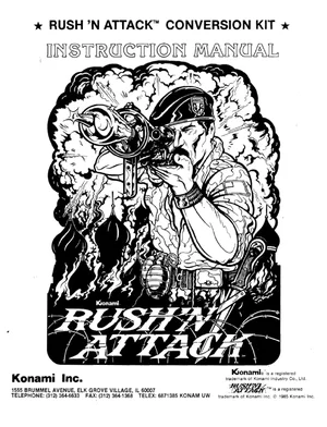rush n attack instruction manual|konami|games|.webp
