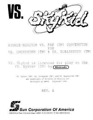 arcade vs sky kid by installation guide manual|namco|games|rev a.webp