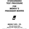 Standard Procedures For Processor Boards manual (Bally / Midway)