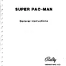 Super Pac-Man General instruction manual (Bally / Midway)