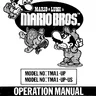 Arcade Mario Bros By operation manual (Nintendo)