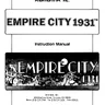 Empire City 1931 instruction manual (Seibu Kaihatsu)